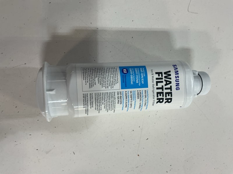 Condition photo showing As Is for samsung twist-in refrigerator water filter