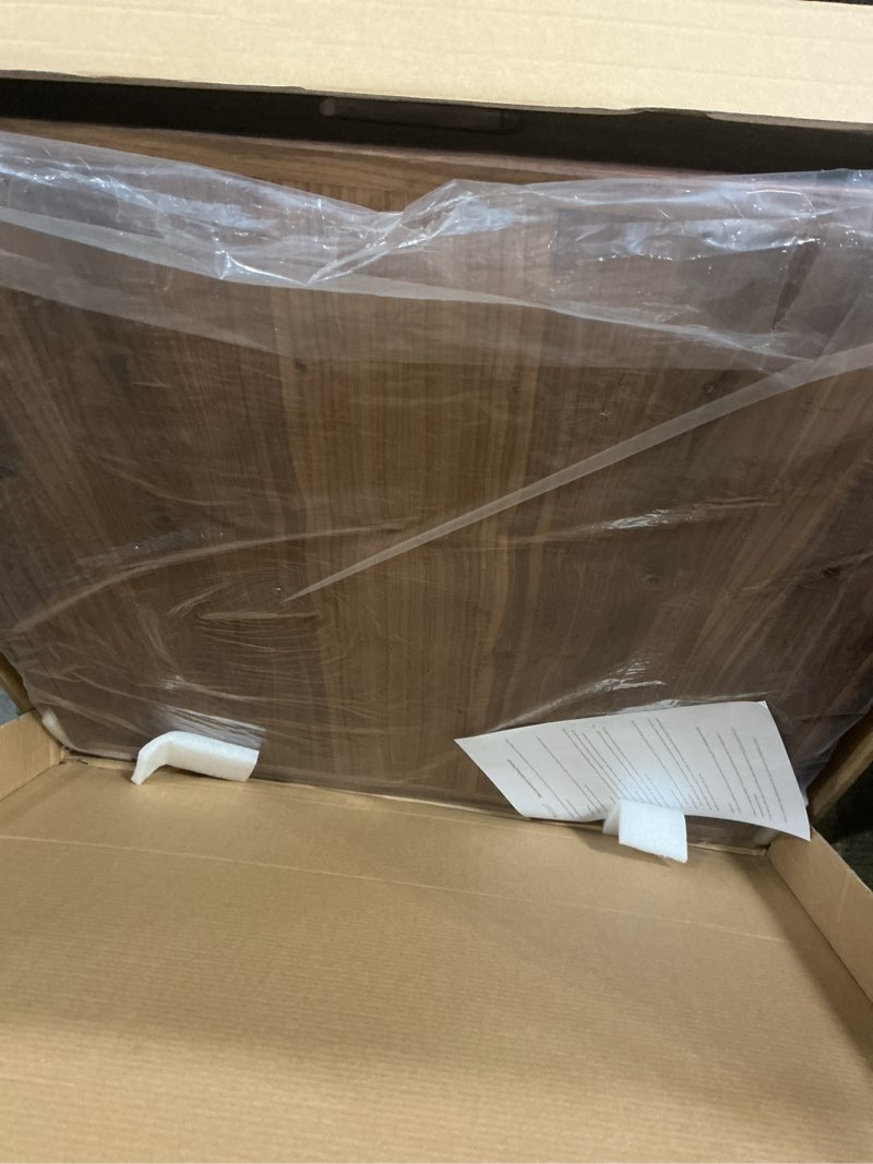 Condition photo showing Good Condition for 30 x 30 inches extra large square black walnut wood ottoman tray with handles, serve tea, coffee classic 2.5 feet wooden decorative serving tray 30" x 30" x 2.5"