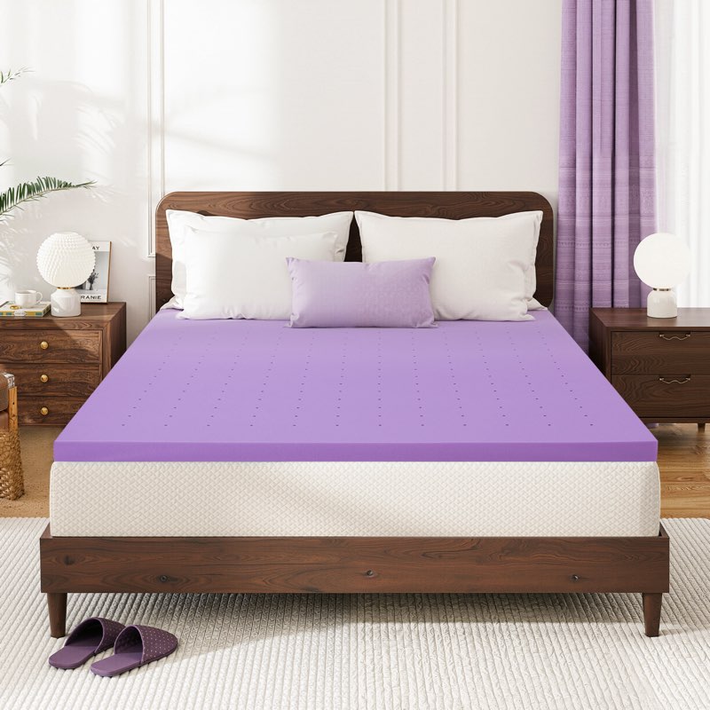 EGOHOME 2 inch Twin Memory Foam Mattress Topper, Cooling Mattress Pad with Lavender Gel
