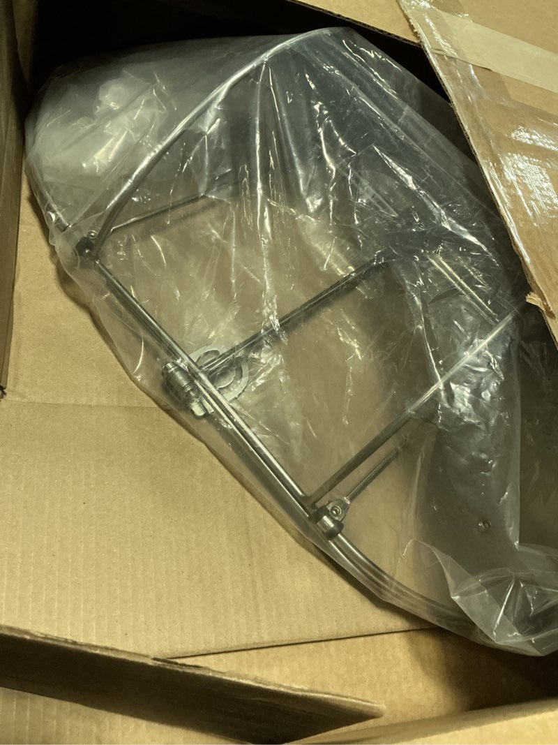 Condition photo showing New/Like New for stainless steel fender rack, double holder for floating ball, float ball frame used for yacht, ship and boat, folding fender holder to attach standard 7/8"-1" railing, holding 2 fenders 11‘’