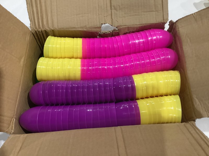 Condition photo showing Good Condition for AMENON 100 Pcs 3.1 Inch Large Plastic Easter Eggs Bulk 6 Colors Empty Easter Eggs Fillable, Easter Basket Stuffers Fillers, Easter Hunt Party Favor , Classroom Prize Supplies Kids Toddler Colorful