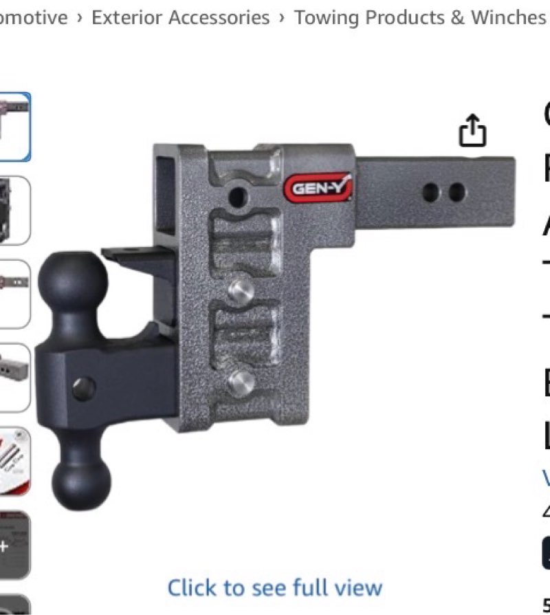 metoware adjustable trailer hitch - heavy duty tow hitch fits 2 inch receiver - drop hitch with 8-in