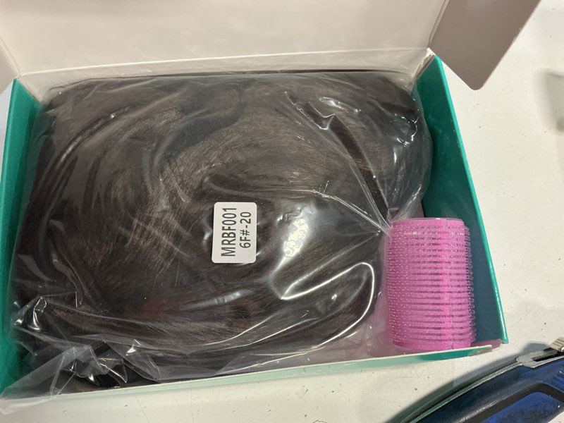 Condition photo showing New/Like New for alxnan hair toppers for women with thinning 3d 360°cover,20inch mocha brown long straight layered clip in synthetic hair topper with bangs 20 inch mocha brown