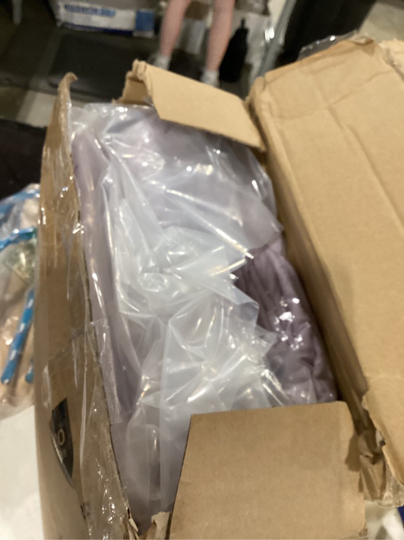 Condition photo showing New/Like New for love's cabin twin comforter set light purple, 5 pieces twin bed in a bag, all season bedding sets with 1 comforter, 1 flat sheet, 1 fitted sheet, 1 pillowcase and 1 pillow sham | soft, breathable, lightweight, comfortable twin lavender