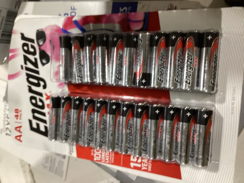 Condition photo showing As Is for energizer max aa batteries, 48 pk.