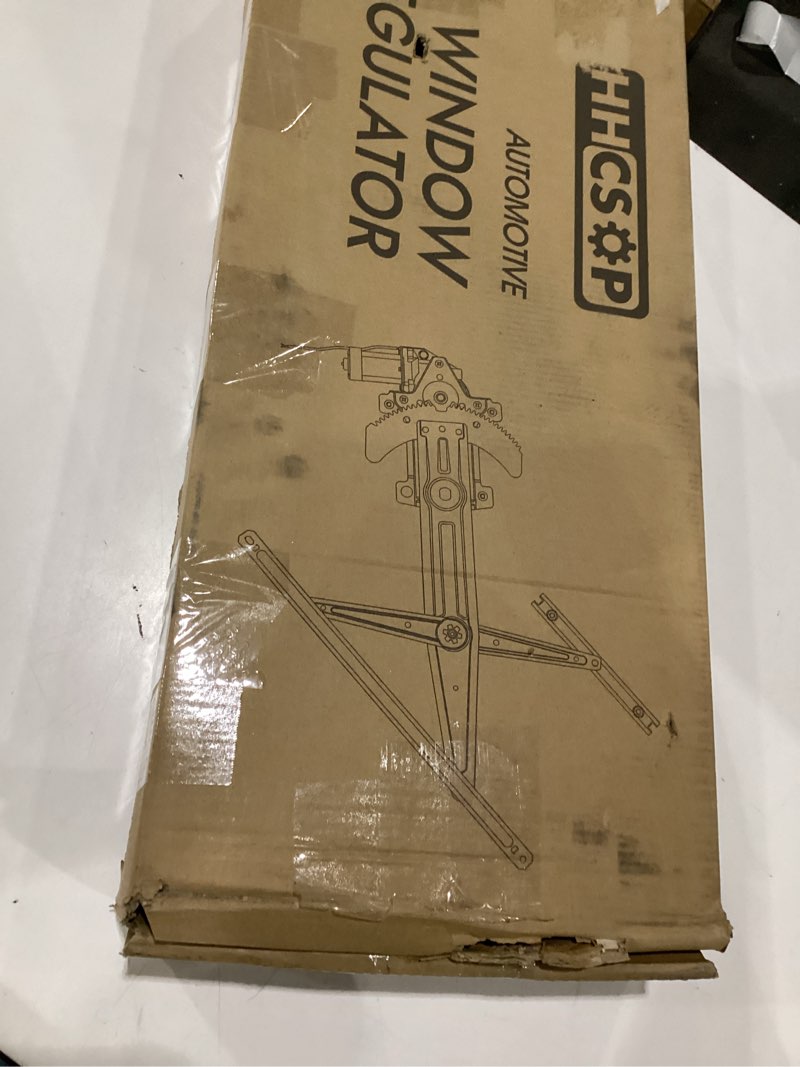 Condition photo showing As Is for automotive window regulator