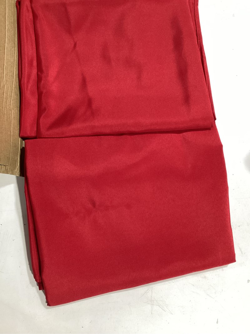 Condition photo showing Good Condition for sancua 2 pack red tablecloth 60 x 102 inch, rectangle 6 feet table cloth - stain and wrinkle resistant washable polyester table cover for dining tables, buffet parties and camping red 2 pack 60x102 inch