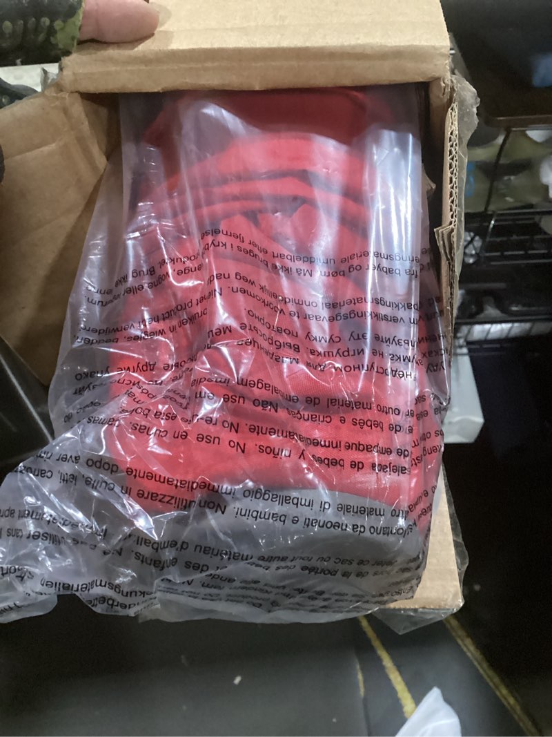 Condition photo showing Good Condition for 6.5'x10' rectangular patio outdoor umbrella,large coverage with push-button tilt & uv protection,sturdy ribs for deck,lawn,pool,backyard red