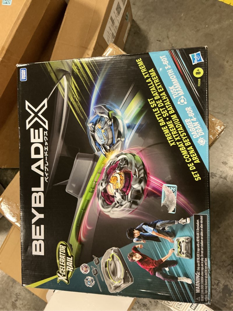 Condition photo showing New/Like New for beyblade x dagger and tusk xtreme battle set: ultimate beyblade toys for kids, high-performance battle tops, ages 8 and up