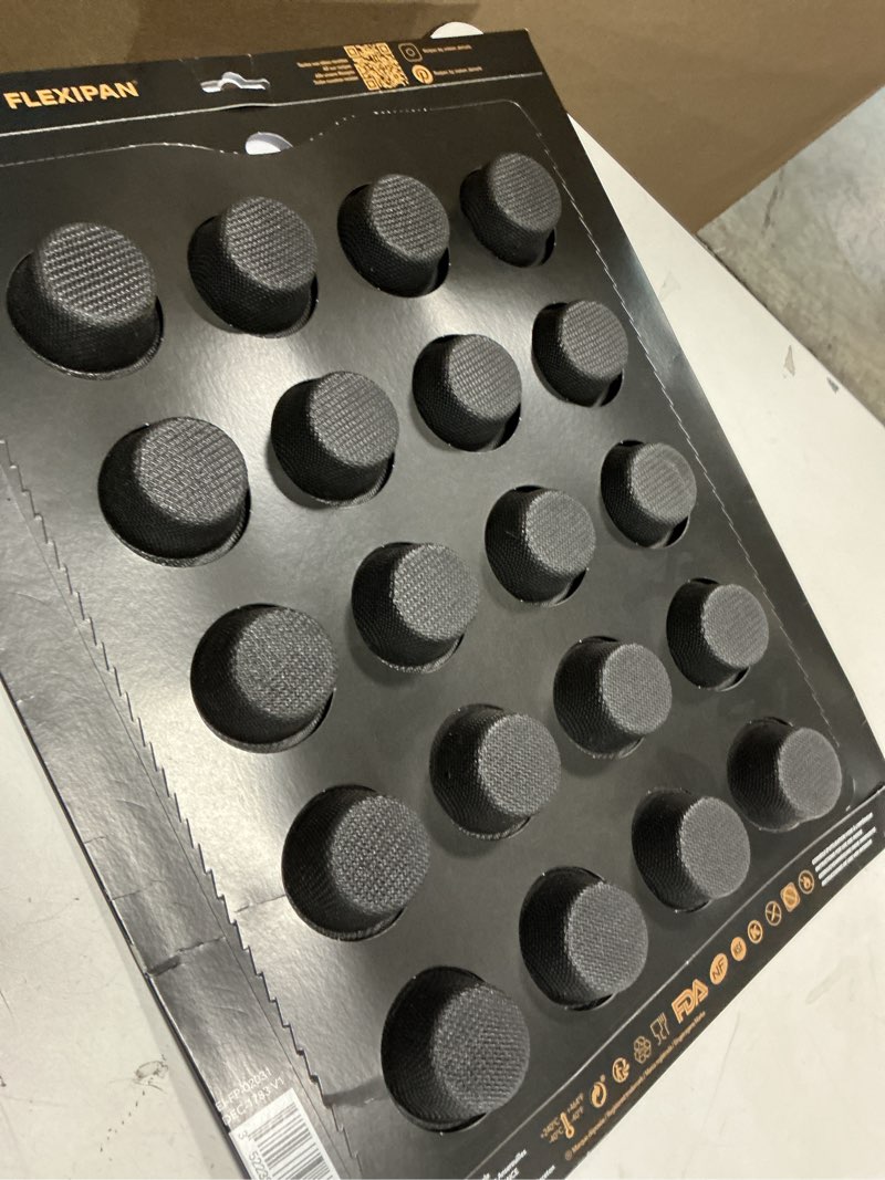 Condition photo showing As Is for Flexipan by Silpat® Mini Muffin Pan - The Original Nonstick Small Cupcake Mold Made in France Since 1965 - Trusted by World-Class Chefs - Certified Food Safe Flexipan® Technology (20 Mini Muffins)