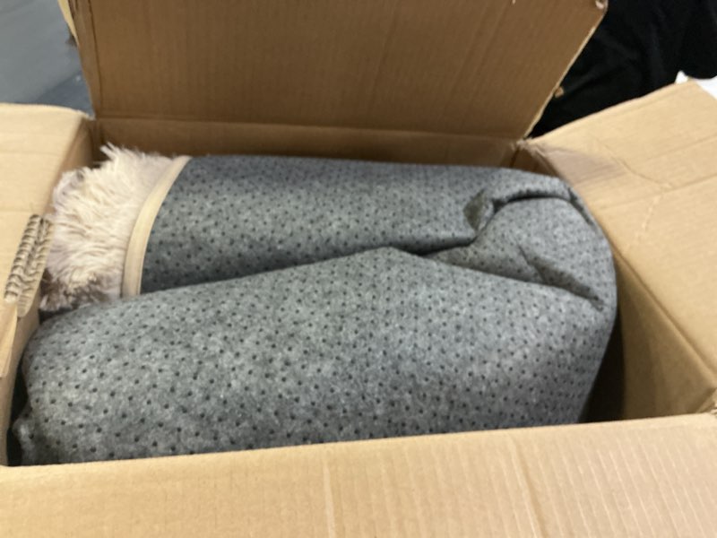 Condition photo showing As Is for Rugs for Living Room 6x9, Alfombras para Salas Shag Large Plush Soft Area Rug, Shaggy Carpets for Bedroom, Kids Boys Girls Home Decor Aesthetic(Beige, 6 x 9) 6' x 9' (Rectangular) Beige