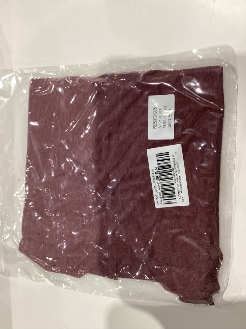 Condition photo showing New/Like New for AUTOMET 3/4 Length Sleeve Womens Tops Crewneck Lace Tunic Business Casual Dressy Blouses Fall Trendy Outfits 2025 Wine Red Medium