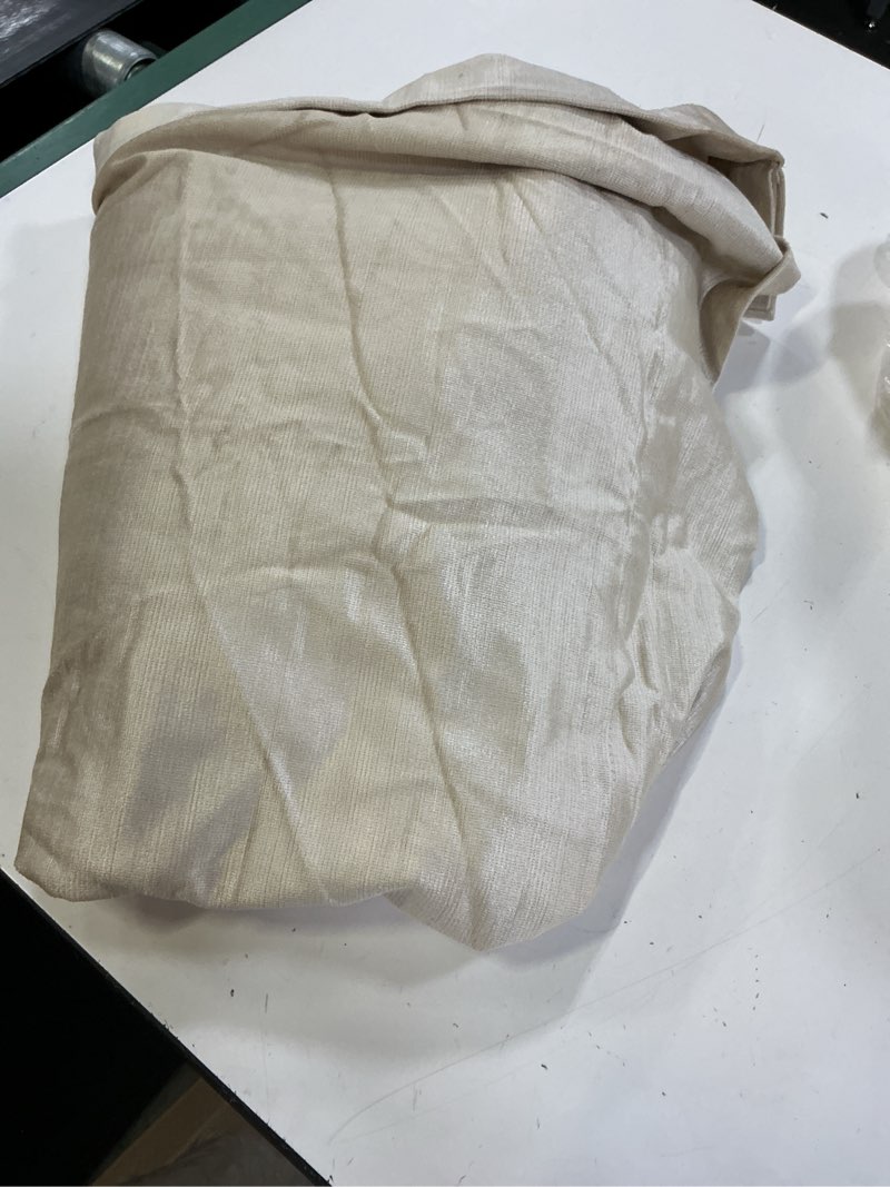 Condition photo showing Good Condition for luster velvet curtain - single panel, 48x96, champagne