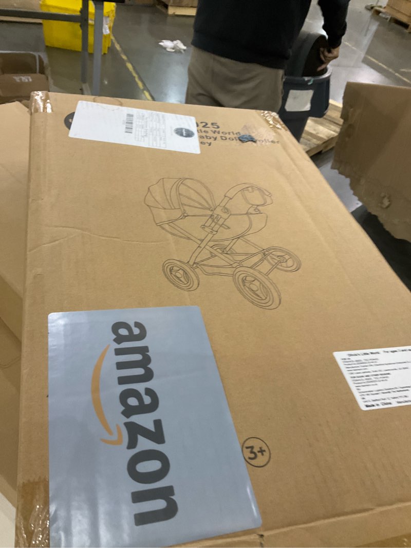 Condition photo showing Good Condition for Olivia's Little World Polka Dot Princess Baby Doll Pram Stroller with Retractable Canopy & Storage, Pink Pink Polka Dot Princess