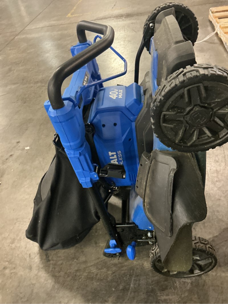 Condition photo showing As Is for kobalt lawn mower