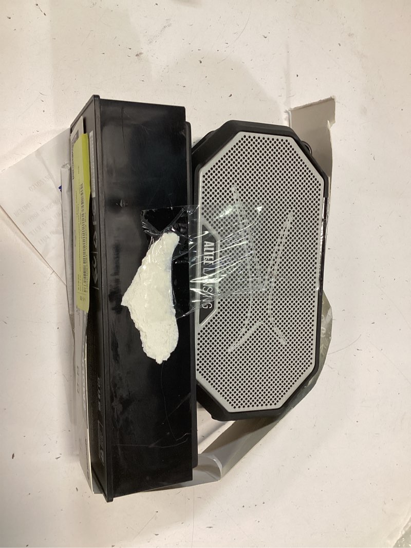 Condition photo showing As Is for altec lansing - portable bluetooth speaker hydrablast 2.0, waterproof ip67, 20w output power, magnetic bluetooth speaker (raiders) black