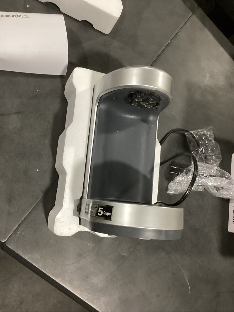 Condition photo showing As Is for incomplete zojirushi ec-dac50sz zutto coffee maker 5 cups, silver, pfas-free