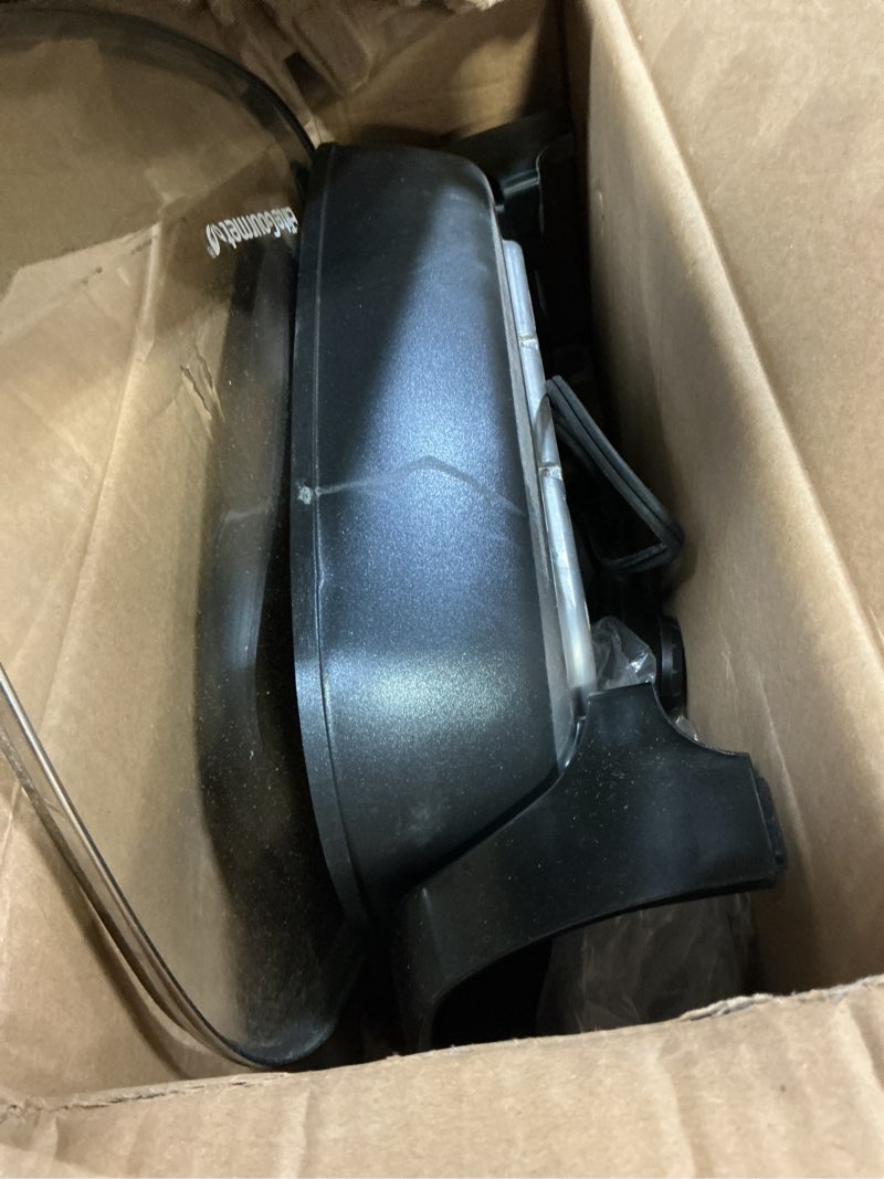 Condition photo showing As Is for Elite Gourmet EG-6203# Extra Deep 16"x13"x3.2" (10.5Qt.) Scratch Resistant, Easy Pour Spout Dishwasher Safe, Non-stick Electric Skillet with Glass Vented Lid, Adjustable Temperature, Black