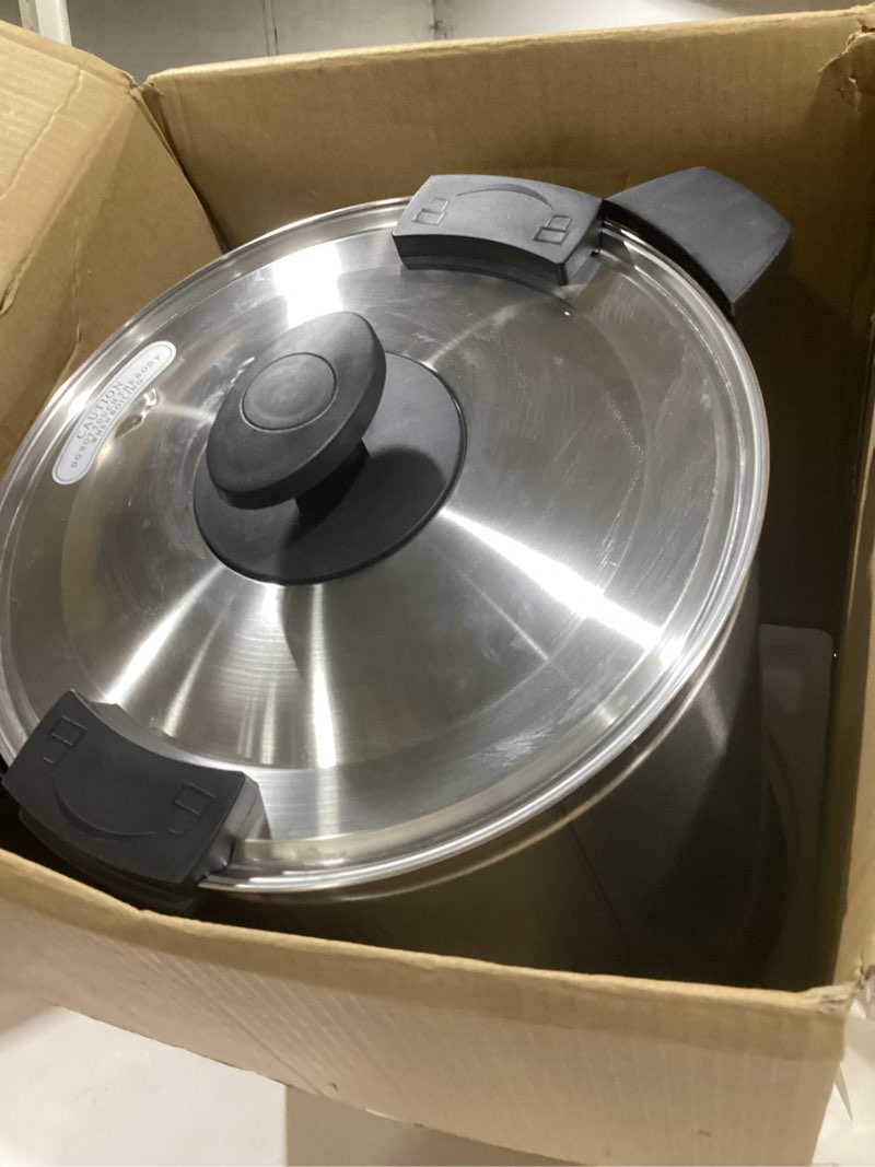 Condition photo showing As Is for SYBO 120 Cup Commercial Coffee Urn & Hot Beverage Dispenser Stainless Steel Percolate Maker Fast Brew Keeps Warm – Ideal for Tea Water at Events Catering 18 L Metallic