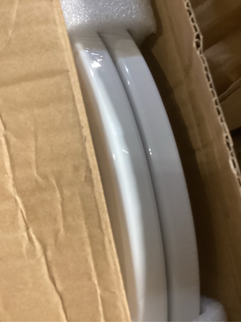 Condition photo showing Good Condition for Slow Closing Round Seat Compatible with Toto Drake and Eco Drake Toilets Replacement Part SS113, Quick Release Toilet Lid Easy to Install and Clean, Non-slip Bumpers, Cotton White