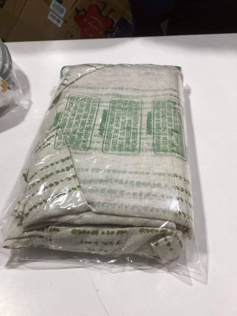 Condition photo showing New/Like New for jinchan boho curtains for living room farmhouse sage green curtains 84 inch length 2 panels for bedroom geometric striped light filtering window drapes rod pocket sage green on beige 50"w x 84"l (pack of 2) back tab| sage on flax