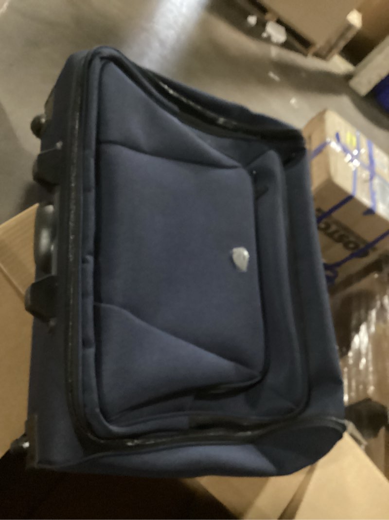 Condition photo showing Good Condition for matein rolling garment bags for travel, large 2-wheeled suit carrier fits 17.3inch laptop, foldable travel suit bag with wheels & 2 packing cubes, check-in suitcase luggage for business trips, blue dark blue