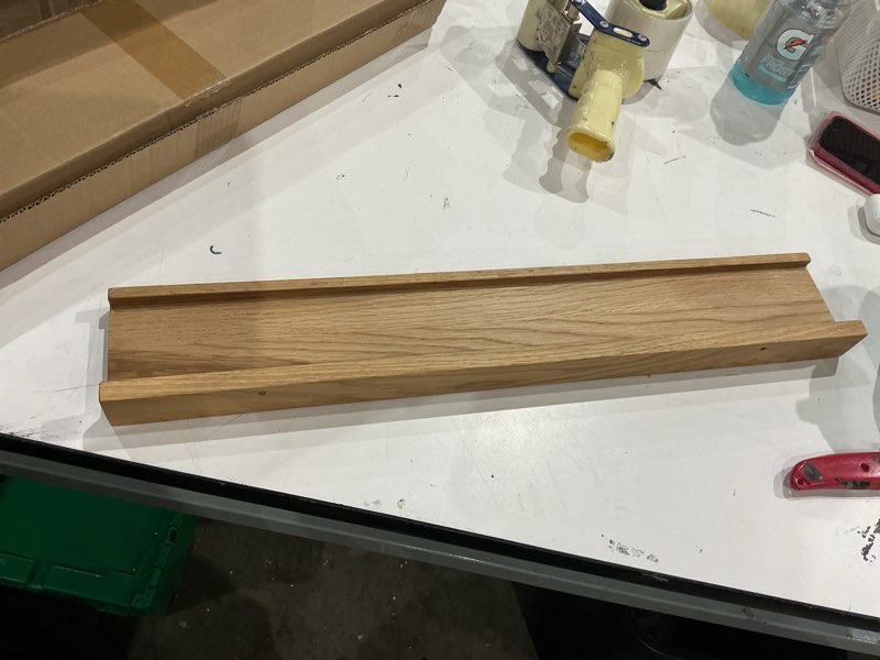 Condition photo showing Good Condition for floating shelf for wall natural oak wood wall shelves 24 inches, display picture ledge shelf for bedroom living room bathroom office kitchen storage shelves oak 4x24 inch