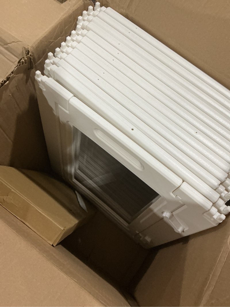 Condition photo showing Good Condition for FXW AuraSpace Acrylic Indoor Dog Playpen for Puppies and Small Dogs, 24 Inch, 12 Panels, White White 24 inch 12 Panels
