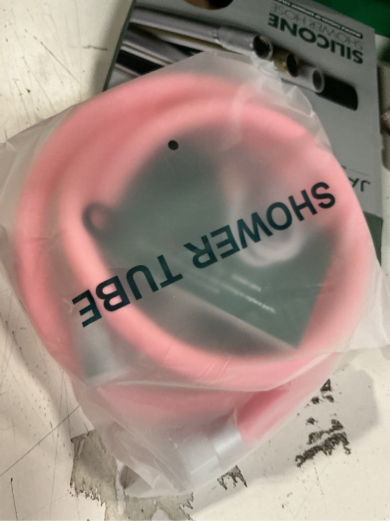 Condition photo showing Good Condition for Silicone Shower Hose Extra Long,Explosion Proof Anti Winding Showerhead Hose,Used In Showerheads Spray Bidet Bathing Toilet Cleaning Flexible RV Shower Hoses Replacement (Pink, 59 In) Pink 59 In