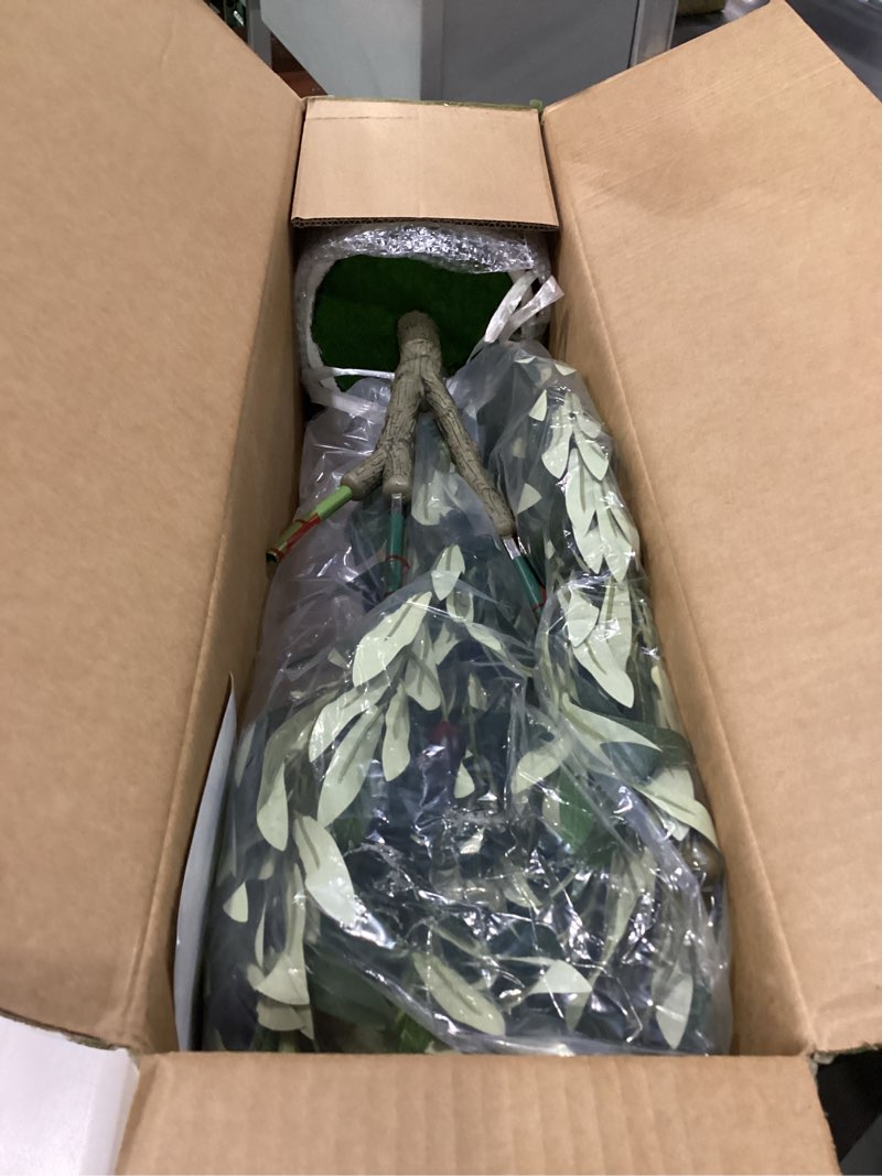 Condition photo showing New/Like New for Timoo Olive Trees Artificial Indoor 5 FT Tall Fake Olive Tree with White Planter, Artificial Plants Indoor Faux Tree with Realistic Leaves and Lifelike Fruits, Fake Plant for Home Office Decor