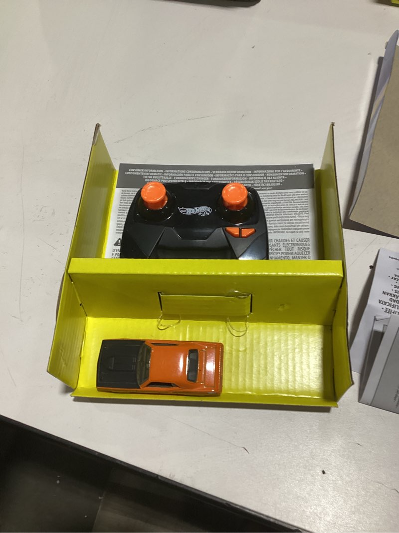 **AS IS**   **Incomplete** Hot Wheels RC Toy Car, Remote-Control Lamborghini Revuelto in 1:64 Scale, Recharge with USB Cable, Races & Stunts On- and Off-Track with Turbo Boost