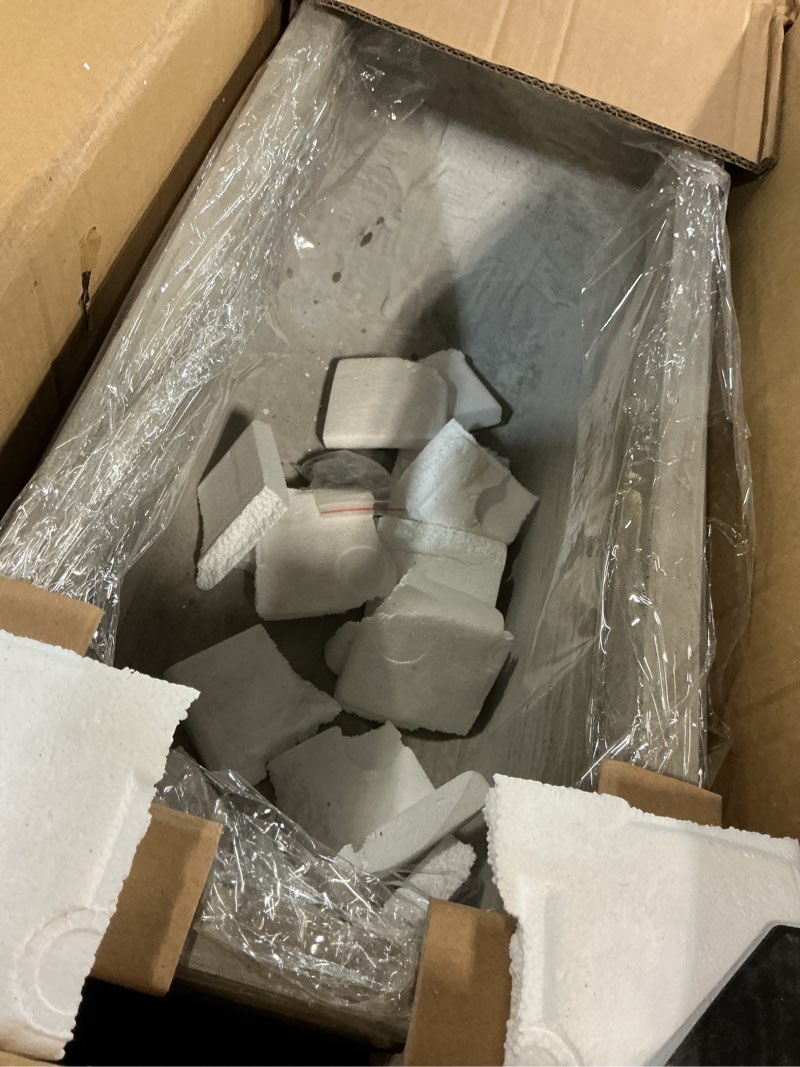 Condition photo showing Good Condition for kante 23.6" l rectangular concrete planters, outdoor indoor modern plant pot with drainage hole and rubber plug for garden, patio, weathered concrete finish