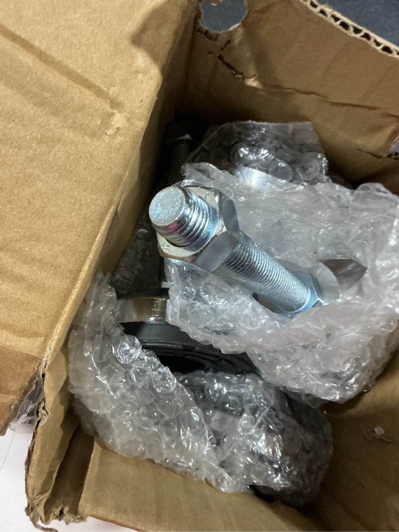 Condition photo showing Good Condition for 4pcs heavy duty leveling feet, m16 thread adjustable leveler feet, 3.14 in anti-vibration rubber base, 2204 lbs load capacity, carbon steel leg leveler for workbench, machine (black-a, d80xm16x100) black-a d80xm16x100