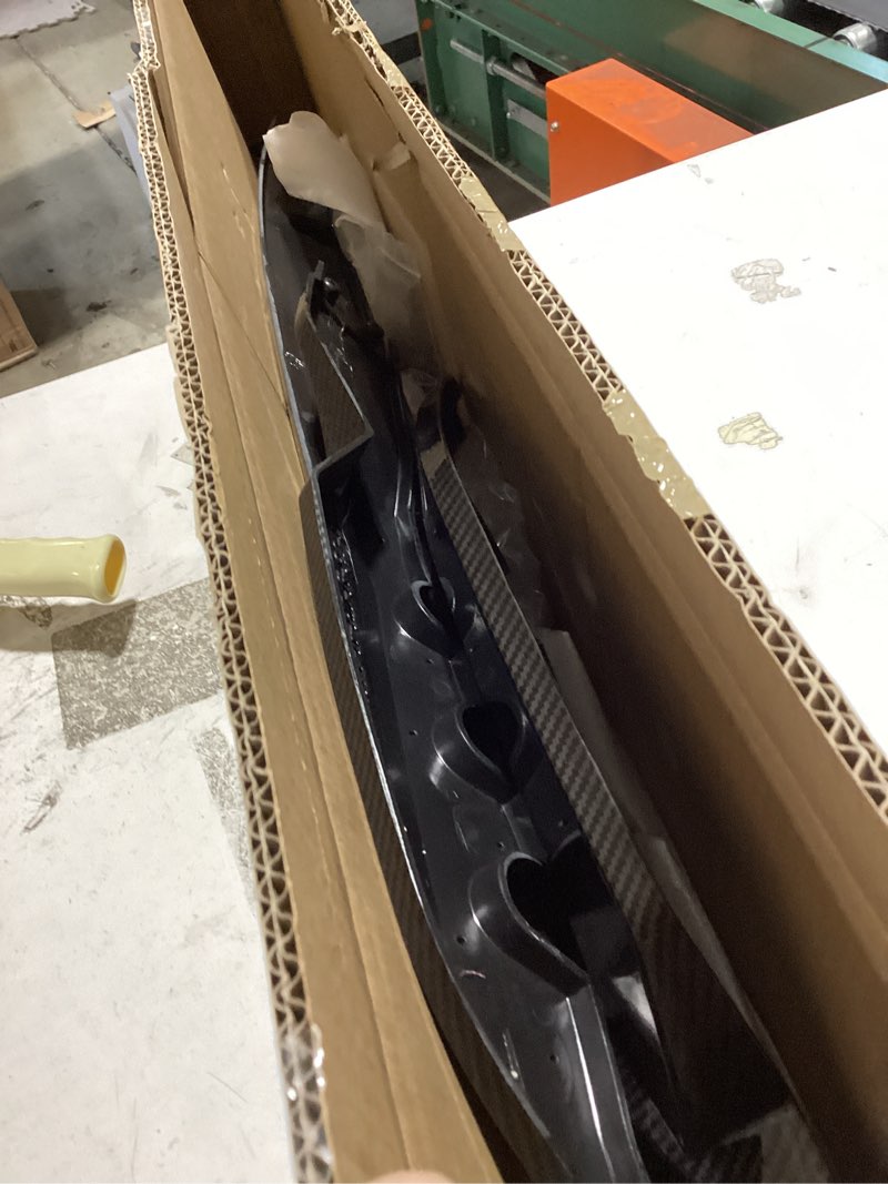 Condition photo showing Good Condition for front bumper lip splitter spoiler fit for bmw m3 g80 m4 g82 g83 2021-2026 accessories carbon fiber look 3pcs air chin body kit 2021-2026 m3 m4 model-carbon look