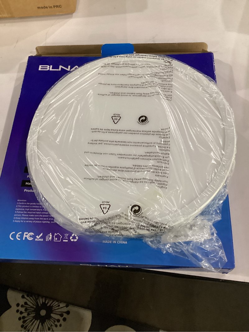Condition photo showing Good Condition for blnan led flush mount ceiling light, 12 inch 24w 3000k/4000k/5000k hardwire light fixture, ultra thin round white lamp for kitchen porch bedroom hallway stairwell basement, non-dimmable 1 pack white 12inch-1pack