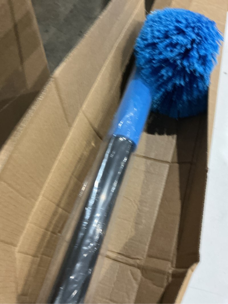 Condition photo showing Good Condition for 20 feet high reach duster kit with 5-12 ft extension pole, cobweb duster with telescoping pole, window squeegee with scrubber, spider web brush, high ceiling fan duster for high window, interior roof