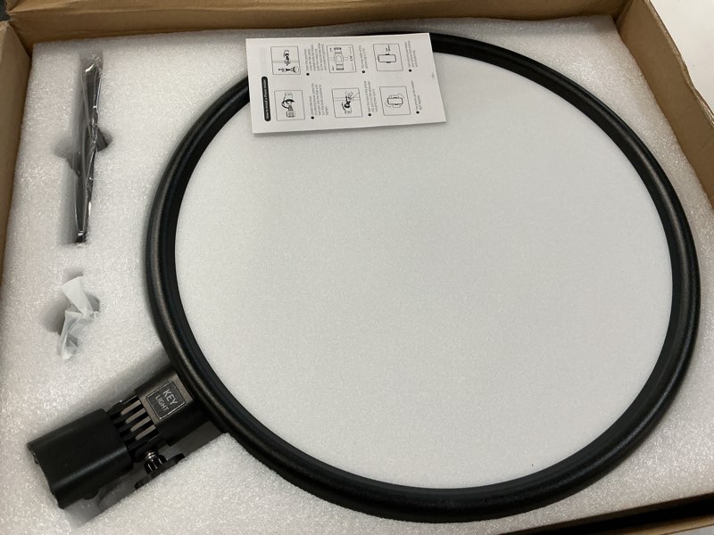 Condition photo showing New/Like New for todi large ring light with 79" stand, 6500k full-screen selfie ring light with stand and phone holder, professional big ring light for tiktok light, barber, stream, video, youtube, makeup, photography