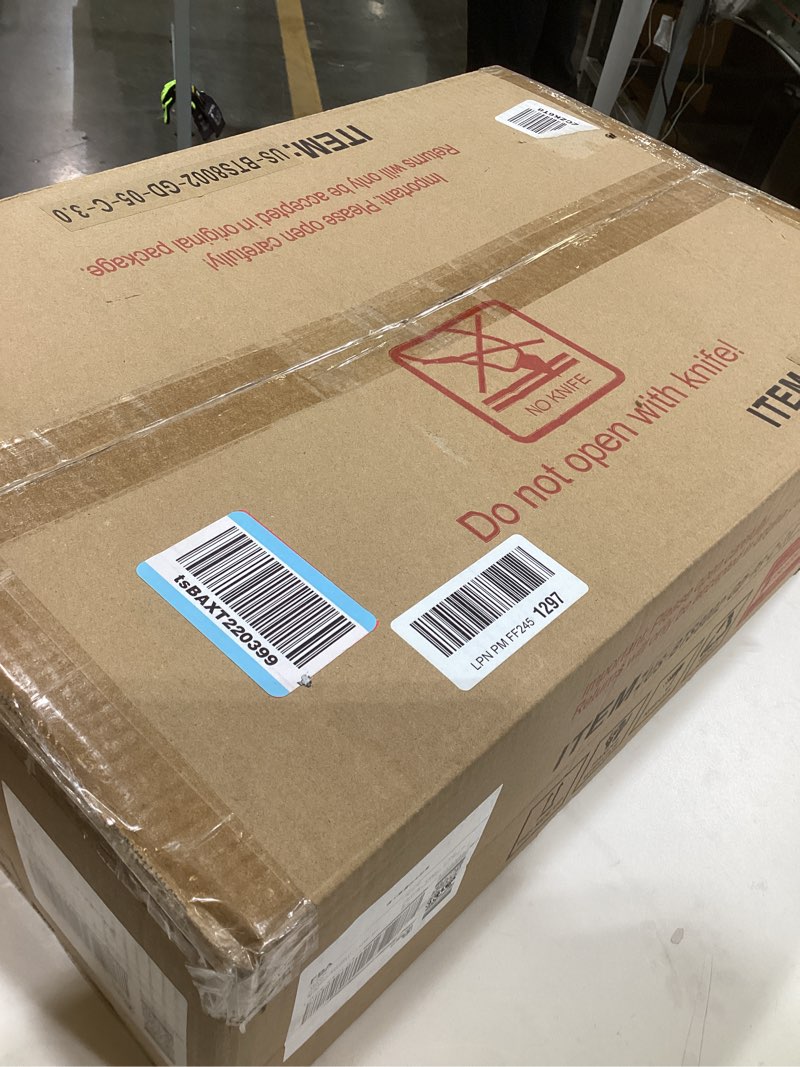 Condition photo showing Good Condition for Bathroom Boat Shape Artistic Glass Vessel Sink Free Black Faucet and Pop-up Drain Set, Gold