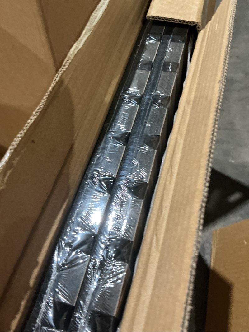 Condition photo showing Good Condition for acoustic wood slat wall panels, 2-piece 47.2"x23.6" 15.5ft², 3d fluted soundproof decorative panels for wall & ceiling (dark walnut, 2pcs - 47.2 * 23.6in) 2pcs - 47.2*23.6in dark walnut