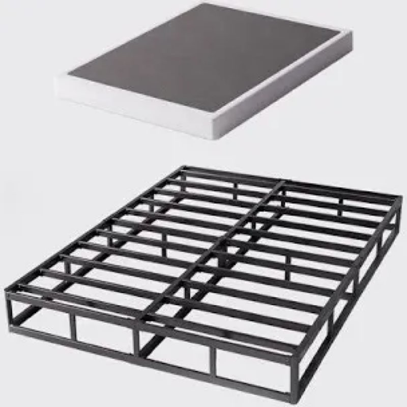 5 inch twin heavy duty metal box spring, mattress foundation with fabric cover, easy assembly