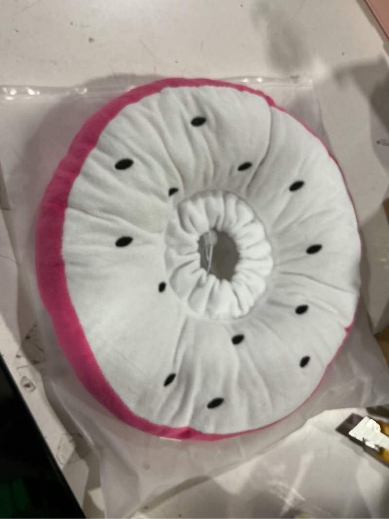 Condition photo showing New/Like New for anwa adjustable cat cone collar soft, cute cat donut collar after surgery, kitten recovery cones to stop licking large dragonfruit
