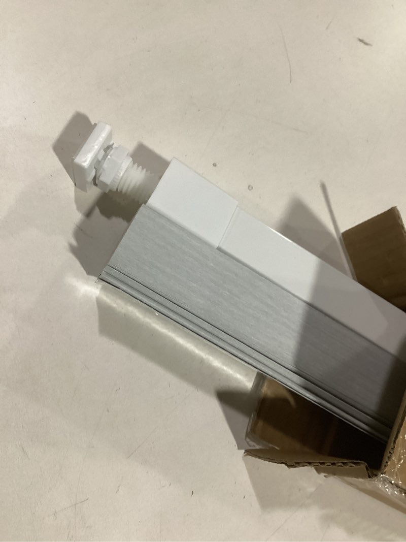 Condition photo showing As Is for LazBlinds Cordless Cellular Shades, No Tools No Drill Blackout Honeycomb Shades Pleated Blinds for Windows, 31'' W x 48'' H, Silver White Blackout-silver White 31'' W x 48'' H