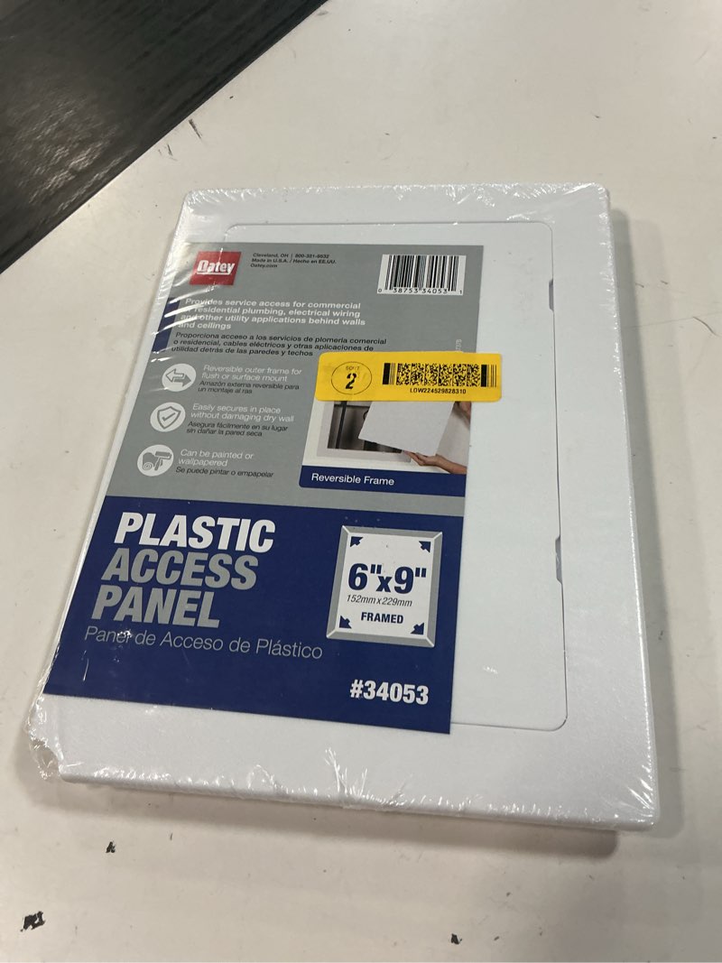 Condition photo showing New/Like New for oatey 6-inches x 9-inches plastic access panel