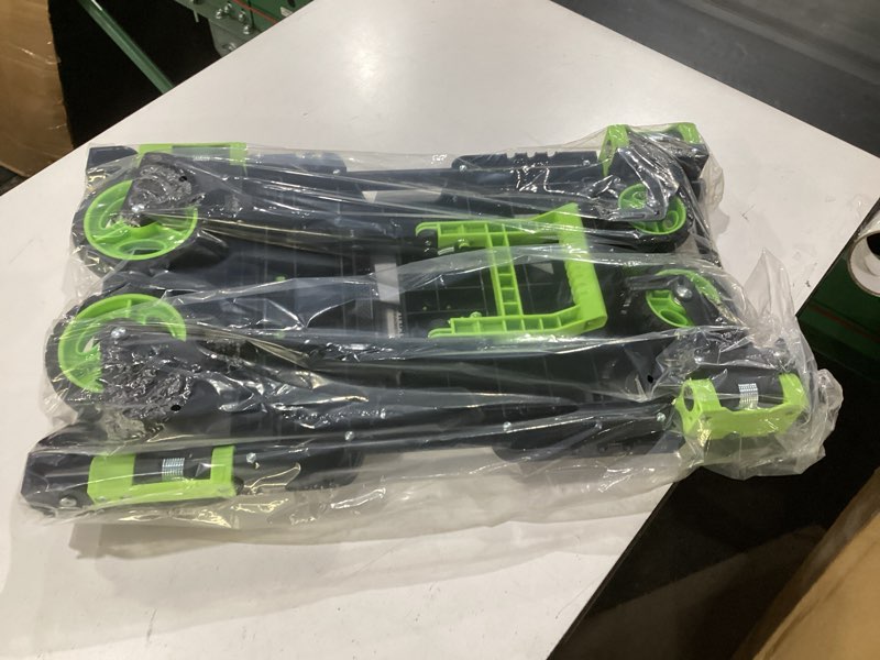 Condition photo showing New/Like New for 330lb folding hand truck heavy duty carrying, combination of four wheels and two wheels convertible dolly cart with retractable handle dolly for moving office carts(green) 330lb green