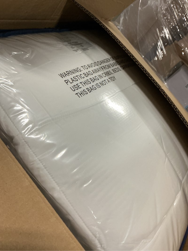 Condition photo showing Good Condition for SERTA Down Illusion Soft Hypoallergenic 2 inch Pillowtop Simple Fit Mattress Topper, Queen, White Queen White