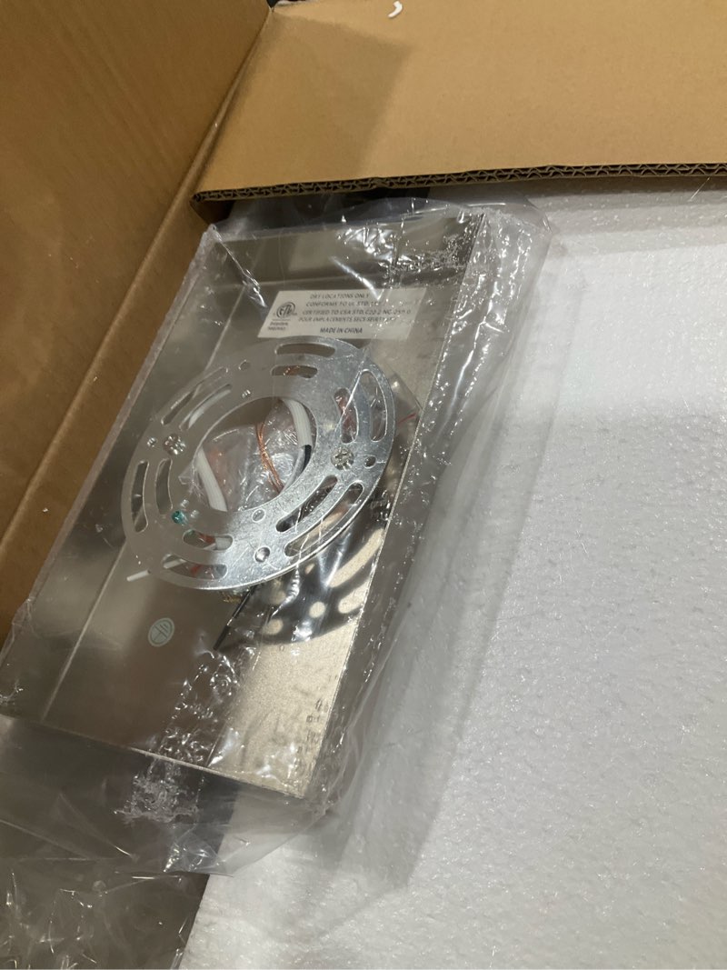 Condition photo showing New/Like New for MELUCEE 3-Light Bathroom Lights Modern Vanity Lights Brushed Nickel Finish with Hammered Glass Shade, Industrial Wall Light Fixture for Bedroom Living Room Kitchen (Patent No.: US D963914 S) 3 Lights Brushed Nickel