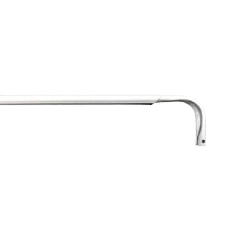 project source 48-in to 84-in white steel single curtain rod