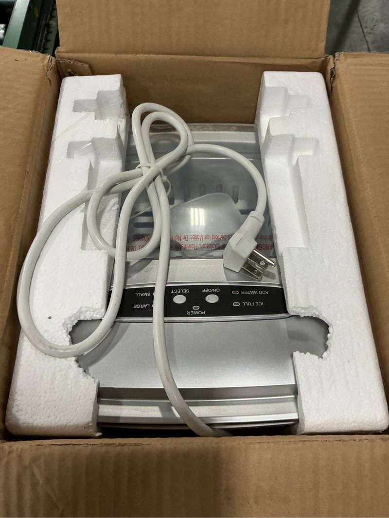 Condition photo showing As Is for Insignia™ - Portable Ice Maker with Auto Shut-Off - Silver