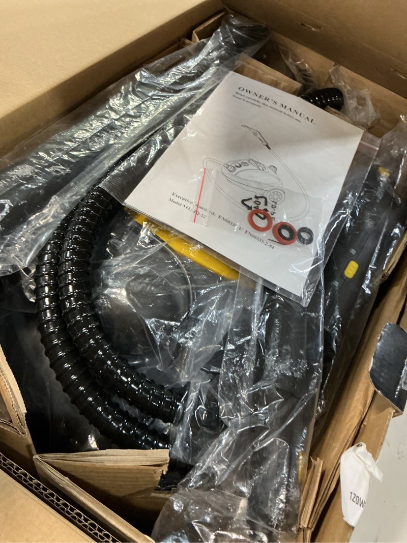 Condition photo showing Good Condition for steam cleaner for home steam mops for floor cleaning 275°f high temperature 20 accessories 13ft power cord 5 min heating multipurpose 5 bar powerful steamer for grout, tile, upholstery