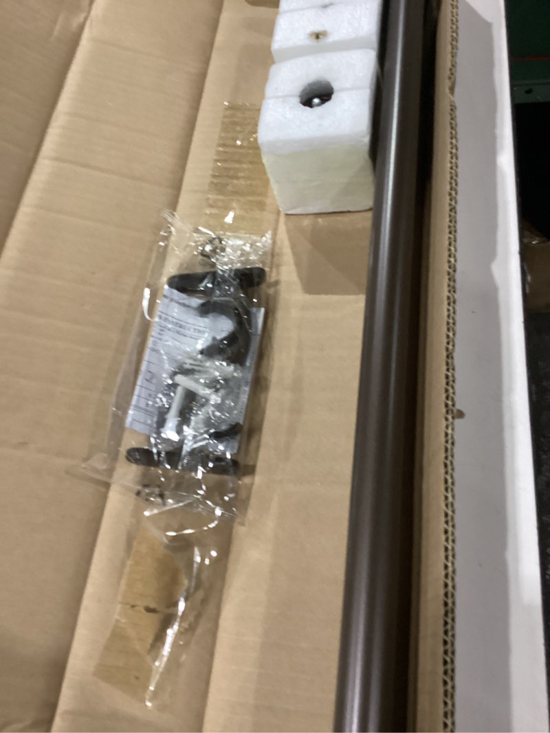 Condition photo showing New/Like New for 28-48 Inches Curtain Rods for Window, Vimayta 1 Inch Diameter Drapery Rod with Resin Finials, Ideal Adjustable Heavy Duty Single Curtains Rod for Bedroom, Living Room Decoration, Dark Bronze Dark Bronze 28"-48"